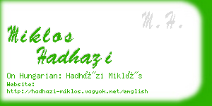 miklos hadhazi business card
